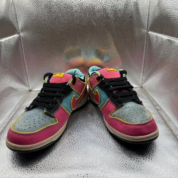 Size 9.5‎ Nike Dunk SB Low Pacman Mens Pink Blue Athletic Sneakers 313170-461 - Picture 2 of 12